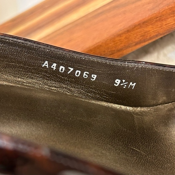 Stuart Weitzman Tortoise Shell Platswoon Patent Leather Platform Heels Size 9.5 - Picture 12 of 15